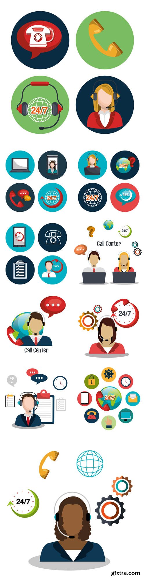 Vector Set - Call Center Design