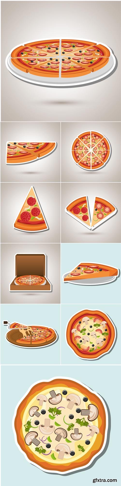 Vector Set - Delicious Pizza Design