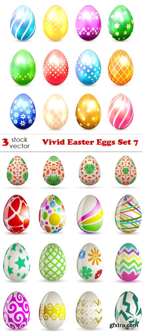 Vectors - Vivid Easter Eggs Set 7