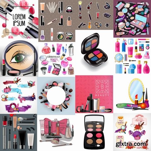 Collection of beauty salon hairdresser makeup manicure accessories for women nail polish 2-25 HQ Jpeg