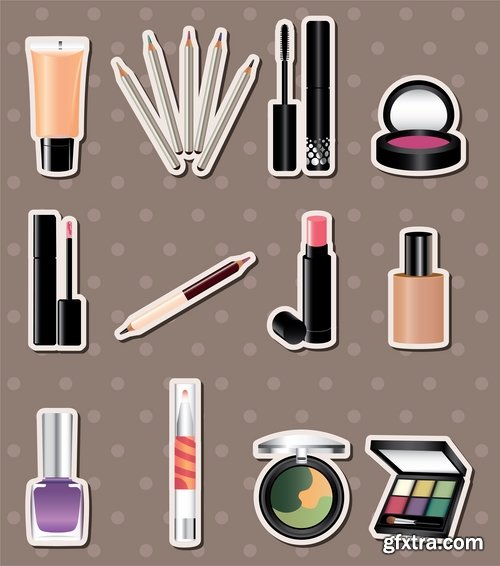 Collection of beauty salon hairdresser makeup manicure accessories for women nail polish 2-25 HQ Jpeg