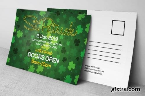 CreativeMarket St. Patricks Day Invitation Postcard 606034