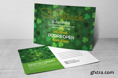 CreativeMarket St. Patricks Day Invitation Postcard 606034