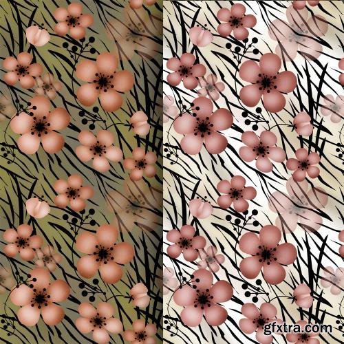 CreativeMarket Flower backgrounds for tiger 608202