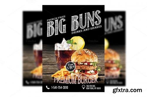 CreativeMarket Premium Burger Flyer Template 614387