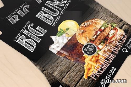 CreativeMarket Premium Burger Flyer Template 614387