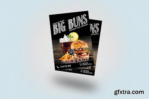 CreativeMarket Premium Burger Flyer Template 614387