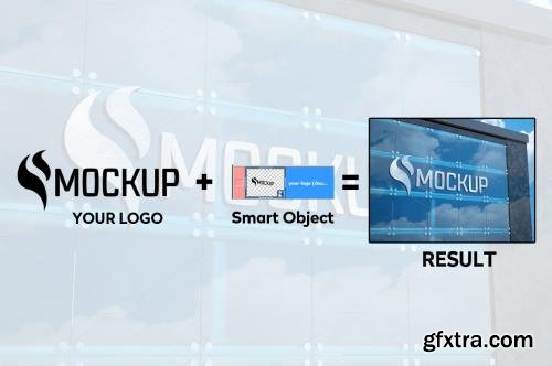 CreativeMarket Logo on Building Mockup 255920