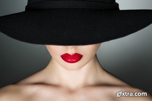 Girl in a black hat