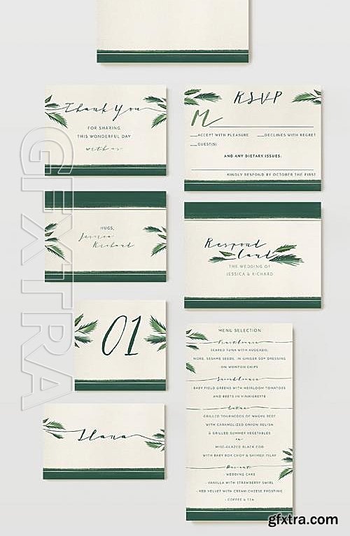 CM - Classy Tropical Wedding Invitation 614599