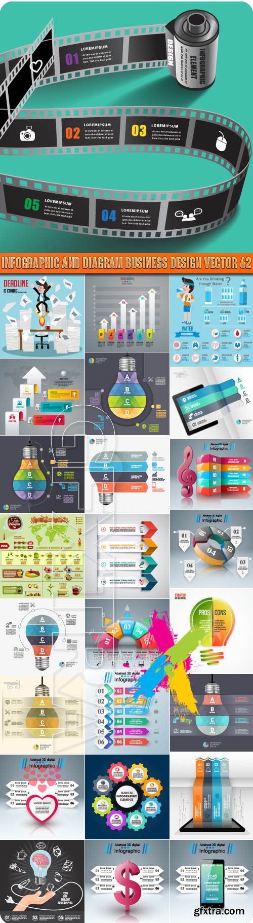 Infographic and diagram business design vector 62