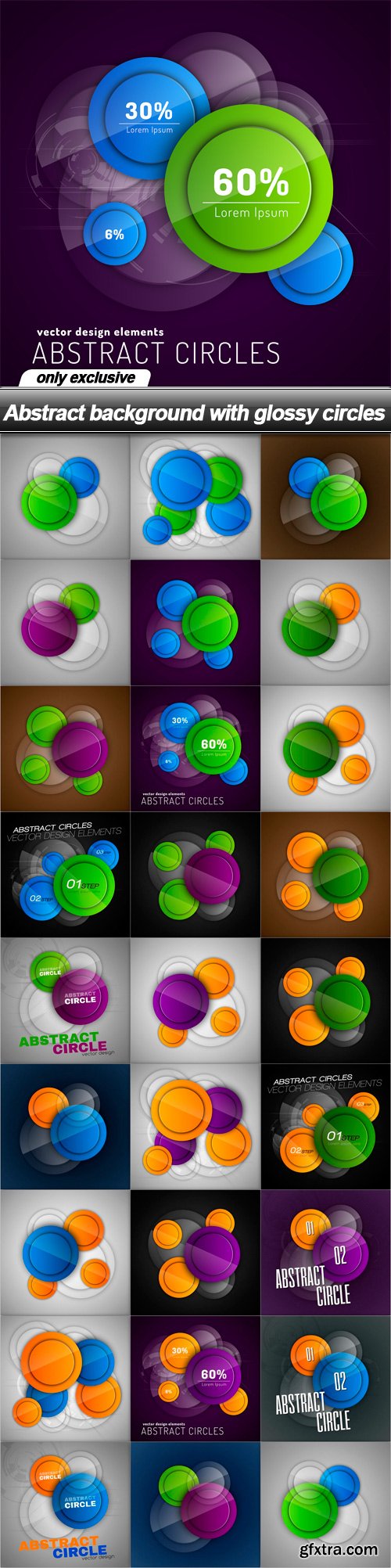 Abstract background with glossy circles - 26 EPS