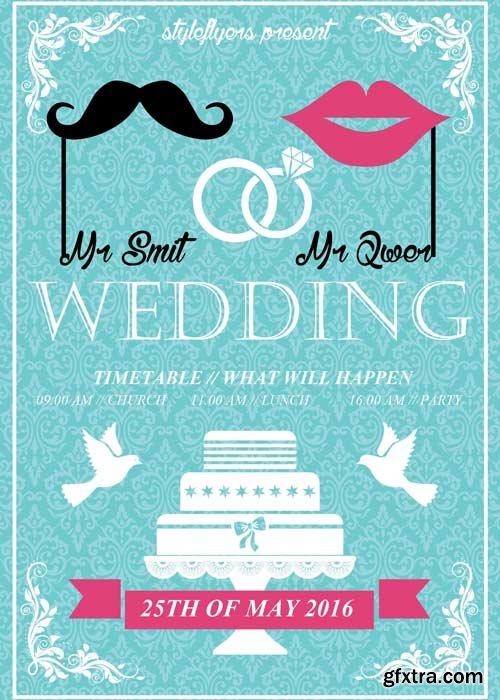 Wedding V5 PSD Flyer Template