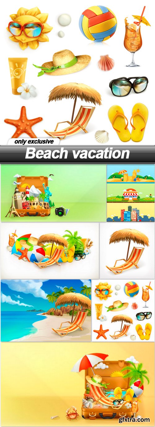 Beach vacation - 7 EPS