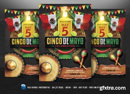 CreativeMarket Cinco De Mayo Party Flyer 628473