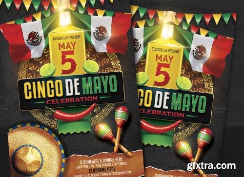 CreativeMarket Cinco De Mayo Party Flyer 628473