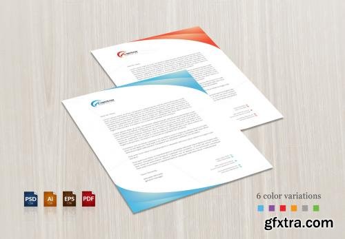 CreativeMarket Light Corporate Letterhead 614340