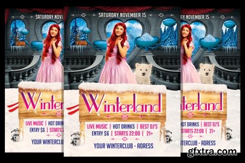 CreativeMarket Winterland Flyer 88397