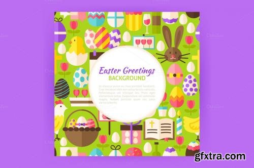 CreativeMarket Happy Easter Vector Posters 586724