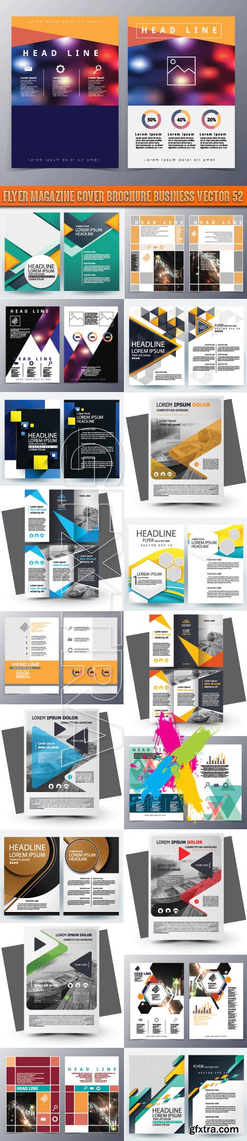 Flyer magazine cover brochure business vector 52