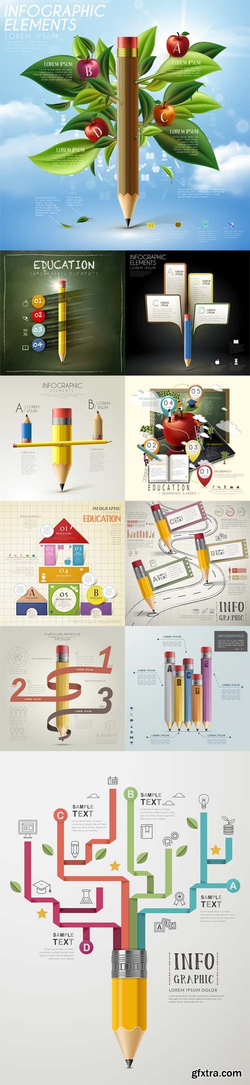 Vector Set - Education Infographic Templates