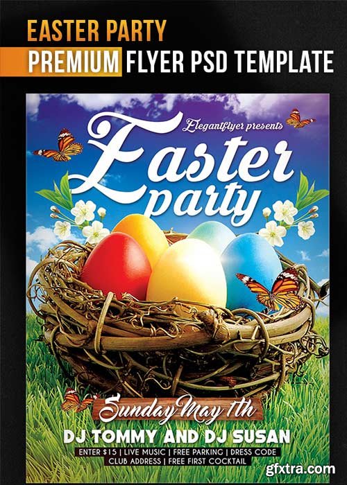 Easter Party V15 Flyer PSD Template + Facebook Cover