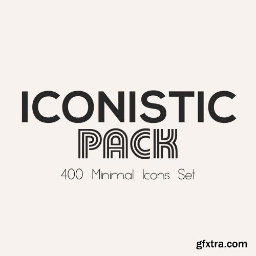 CreativeMarket Iconistic- 400 Minimal Line Icons 628670