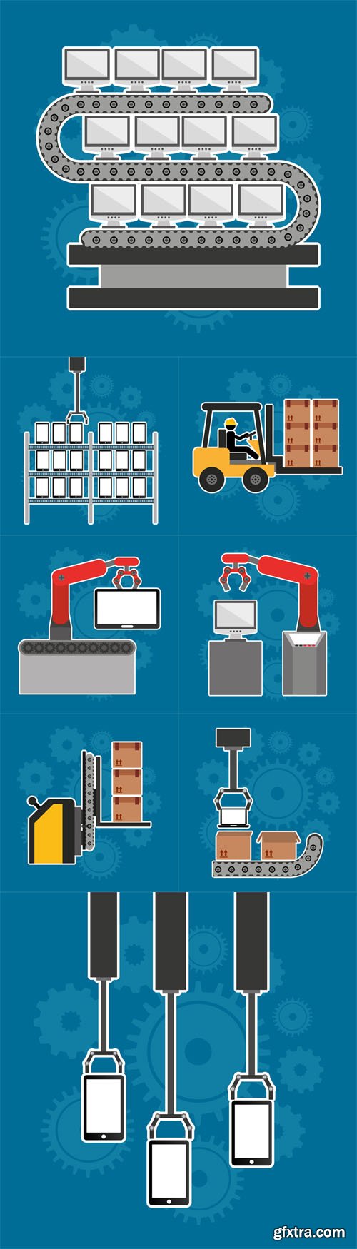 Vector Set - Manufacturing Industry Design