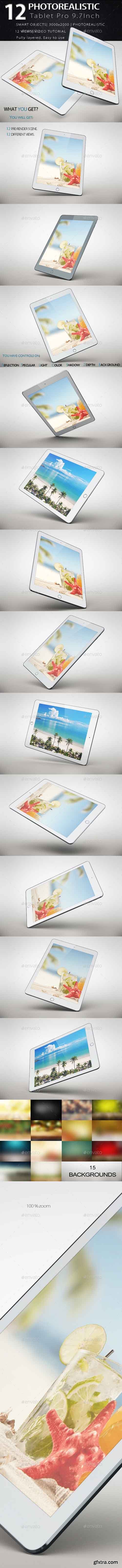 GR - Tablet Pad Pro 9.7 inch Keyboar & Pencil Mock Up Vol.2 15685696