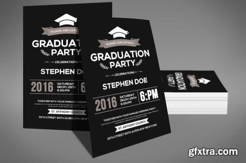 CreativeMarket Simple Graduation Invitation 607560