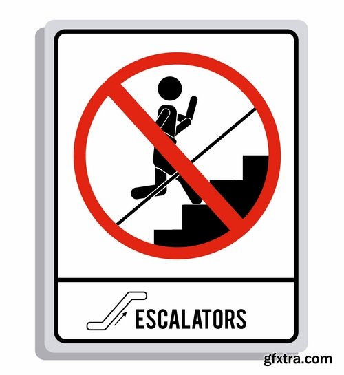 Collection elevator escalator stairs 25 EPS