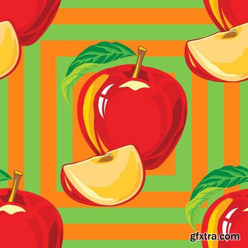 Collection background is vegetable fruit berry wallpaper pattern 25 EPS