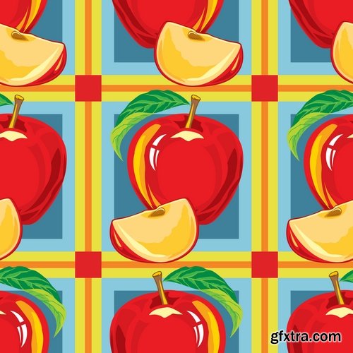 Collection background is vegetable fruit berry wallpaper pattern 25 EPS