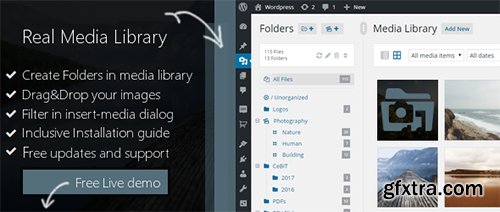 CodeCanyon - WP Real Media Library v2.2.2 - Media Categories / Folders - 13155134