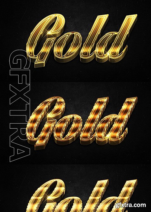 GraphicRiver - 100 3D Shiny Gold Text Effects