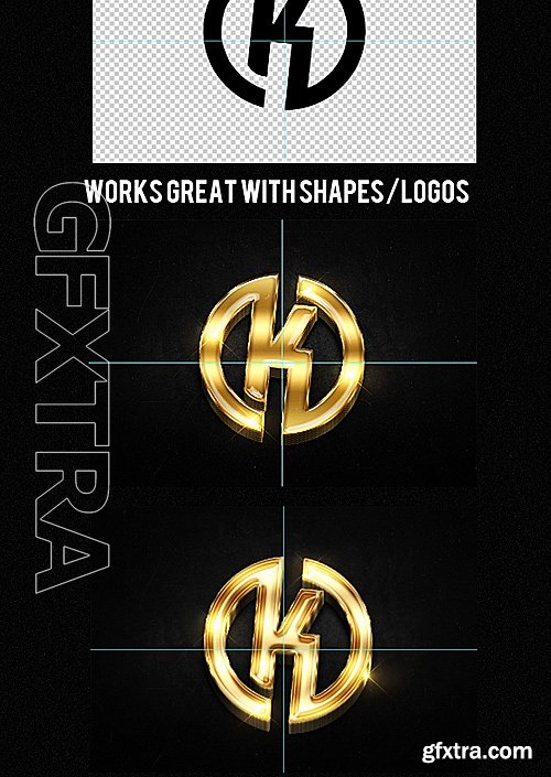 GraphicRiver - 100 3D Shiny Gold Text Effects