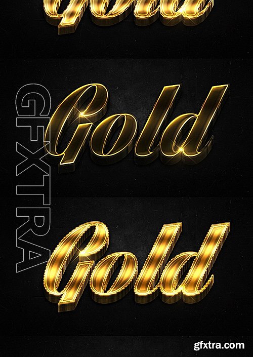 GraphicRiver - 100 3D Shiny Gold Text Effects