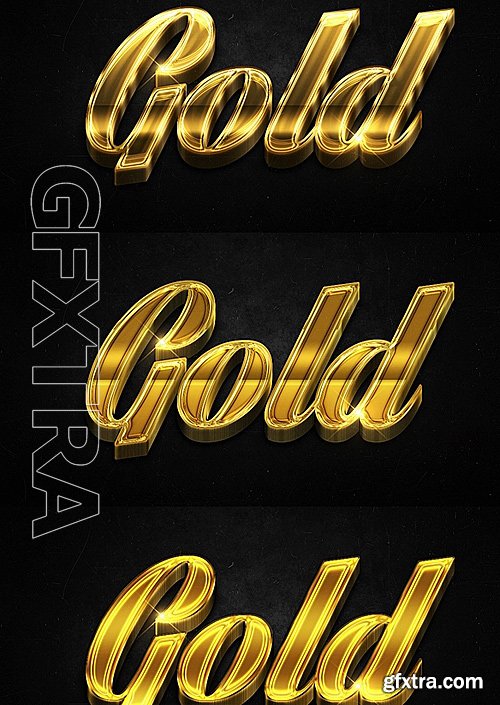 GraphicRiver - 100 3D Shiny Gold Text Effects