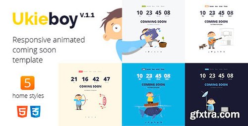 ThemeForest - UkieBoy v1.1 - Responsive Animated Coming Soon Template - 10570441