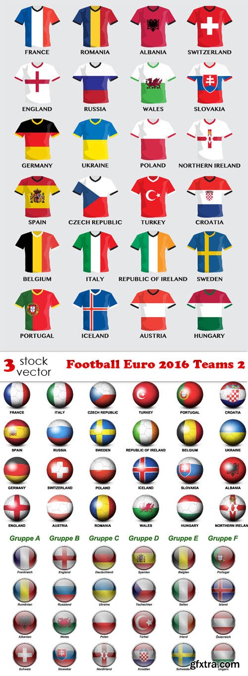 Vectors - Football Euro 2016 Teams 2