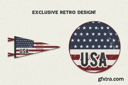 CreativeMarket Adventure Pennants & Vintage Flags 586816