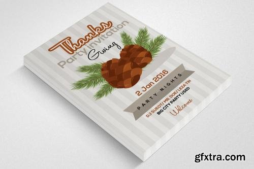 CreativeMarket 7 Thanks Giving Party Flyer Bundle 614634