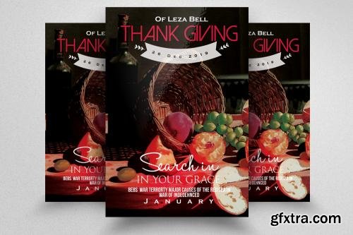 CreativeMarket 7 Thanks Giving Party Flyer Bundle 614634