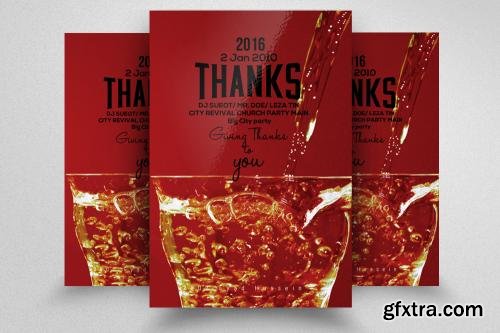 CreativeMarket 7 Thanks Giving Party Flyer Bundle 614634