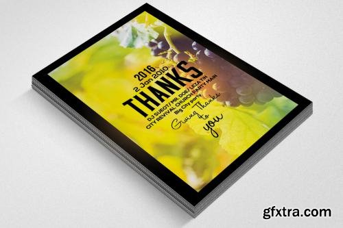 CreativeMarket 7 Thanks Giving Party Flyer Bundle 614634