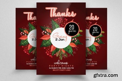 CreativeMarket 7 Thanks Giving Party Flyer Bundle 614634