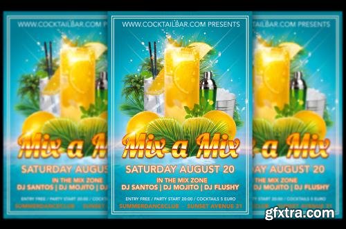 CreativeMarket Mix A Mix Cocktail Flyer 578652