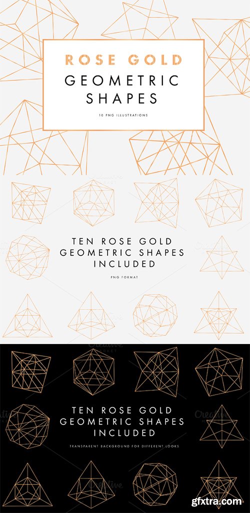 Rose Gold Geometric Pattern - CM 614706