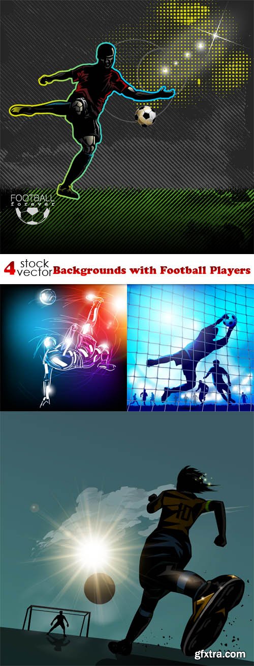 Vectors - Backgrounds with Football Players