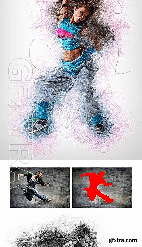 GraphicRiver - Typography Sketch Photoshop Action 15668758